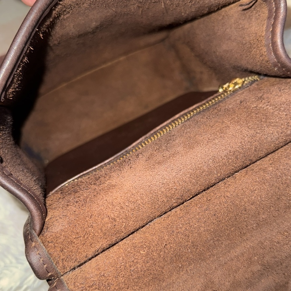 👜Vintage Coach 9930 Murphy Willis Crossbody Bag Leather Dark Brown - Picture 10 of 16